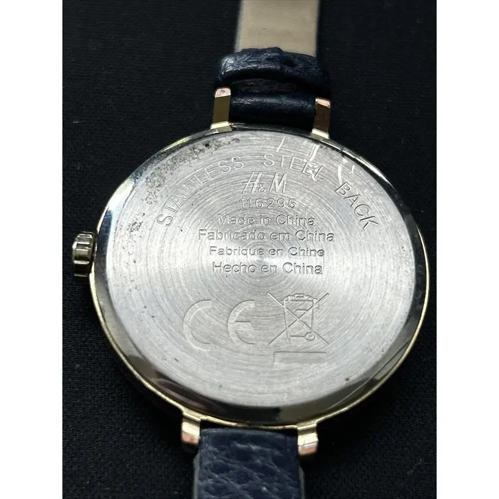 H&M Silver Tone Dial Gold Tone Case Women’s Quartz Watch